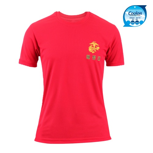 쿨론 반팔 해병대 신형 로카티 빨강 군대 군인 군용 티셔츠
